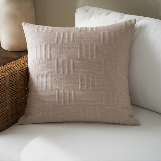 Μαξιλαροθήκη 50x50cm GOFIS HOME Calyra Warm Beige 654/21