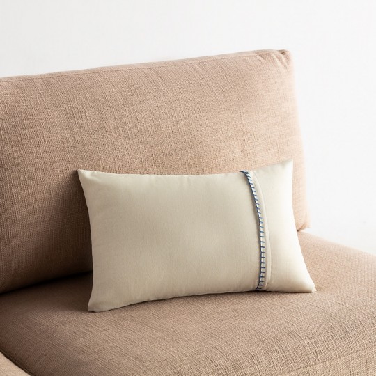 Μαξιλαροθήκη 30x45cm Chrome Offwhite/Jean 930C