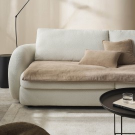 GOFIS HOME - Sofa Topper 80x200cm Nadinia Canvas Beige 137