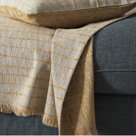 Ριχτάρι Τετραθέσιου 180x350cm GOFIS HOME  Vespera  Leaf Gold 148/04