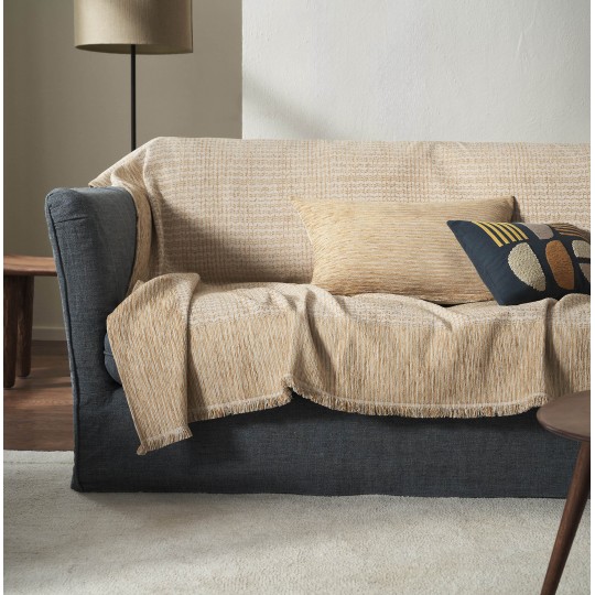 Ριχτάρι Τριθέσιου 180x310cm GOFIS HOME  Meadow  Leaf Gold 160/04 Ριχτάρι Τριθέσιου 180x310cm GOFIS HOME  Meadow  Leaf Gold 160/04