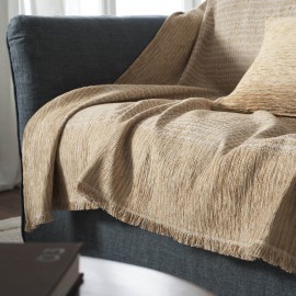 Ριχτάρι Τετραθέσιου 180x350cm GOFIS HOME  Meadow  Leaf Gold 160/04