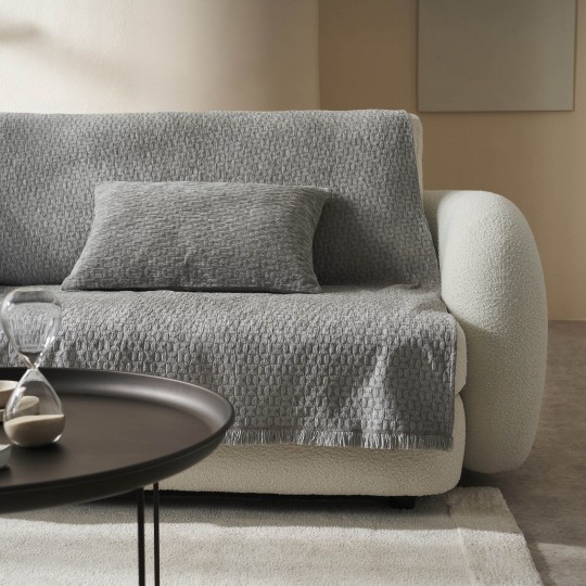 Ριχτάρι Τριθέσιου 180x300cm GOFIS HOME  Ondine Silver Grey 184/15