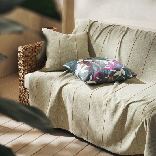 Ριχτάρι Τριθέσιου 180x310cm GOFIS HOME  Rabia Green/Mustard 321/11