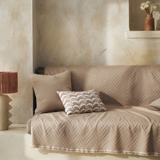 Ριχτάρι Πολυθρόνας 180x180cm GOFIS HOME  Ori Hemp Beige 401/21