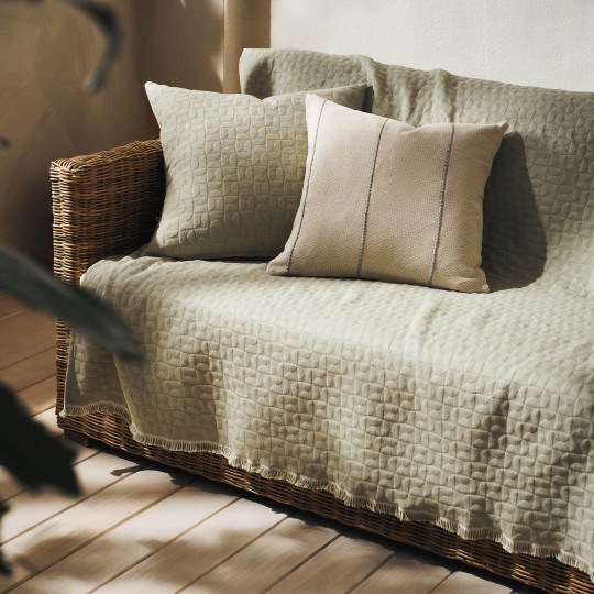 Ριχτάρι Τριθέσιου 180x300cm GOFIS HOME Eliena Smoke Green 402/07