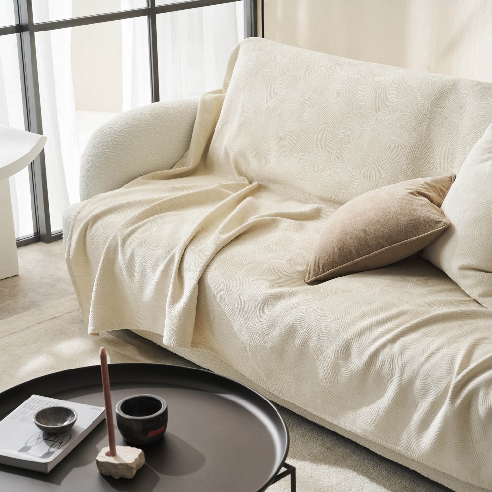 Ριχτάρι Τριθέσιου 180x310cm GOFIS HOME  Nimbus Ecru 447/25