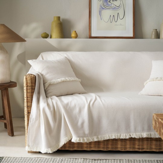 Ριχτάρι Πολυθρόνας 180x180cm GOFIS HOME Odessa Off White 533/05