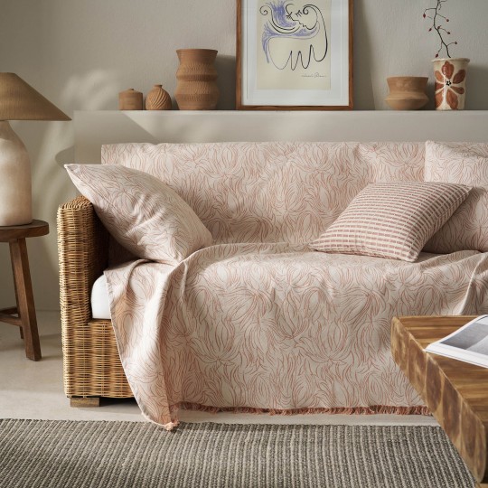 Ριχτάρι Πολυθρόνας 180x180cm GOFIS HOME Delia Dusted Clay 563/03