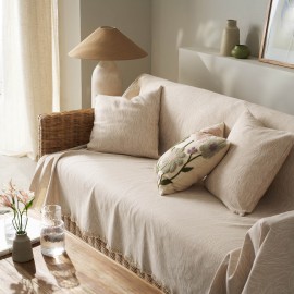 Ριχτάρι Τριθέσιου 180x310cm GOFIS HOME Delia Sesame Beige 563/06