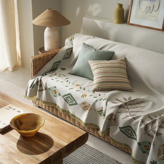 Ριχτάρι διακόσμησης 180x210cm GOFIS HOME Ishara Garden Green 573/07