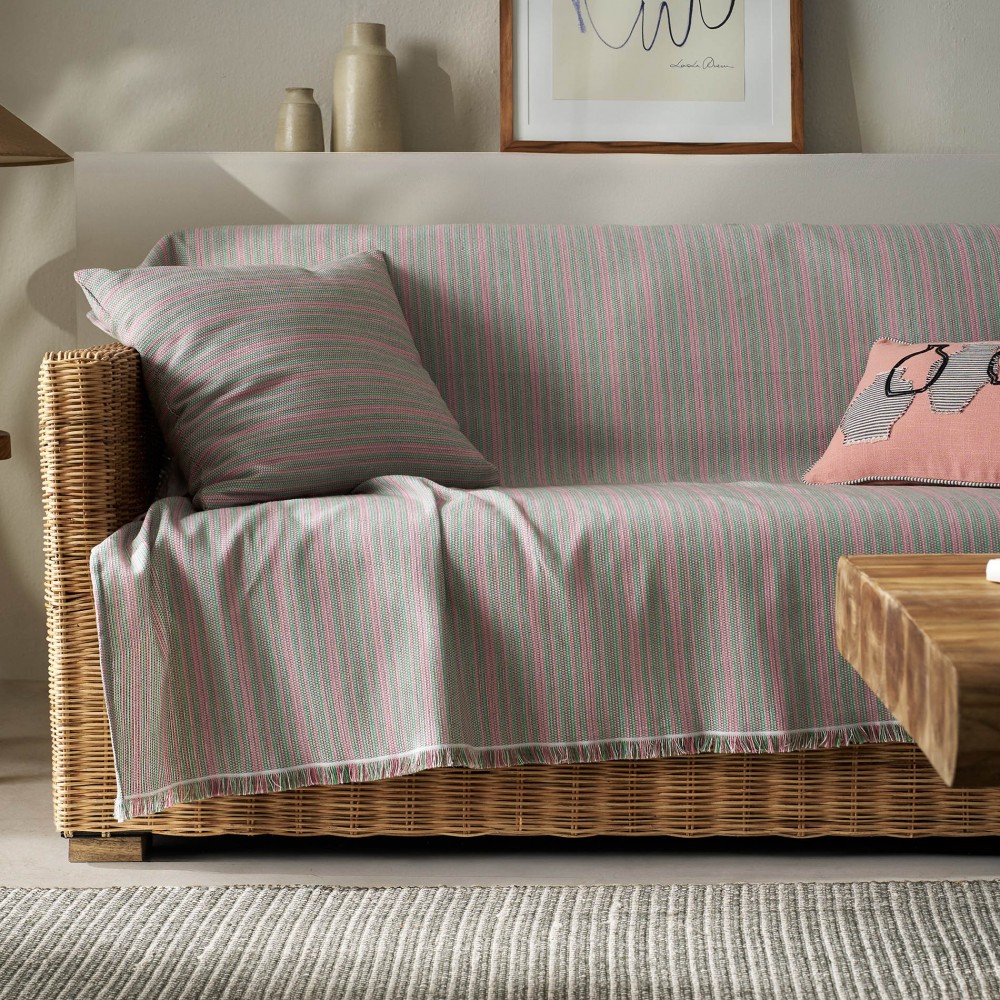 Ριχτάρι Διθέσιου 180x250cm GOFIS HOME Nymeria Pink Stripe 574/17