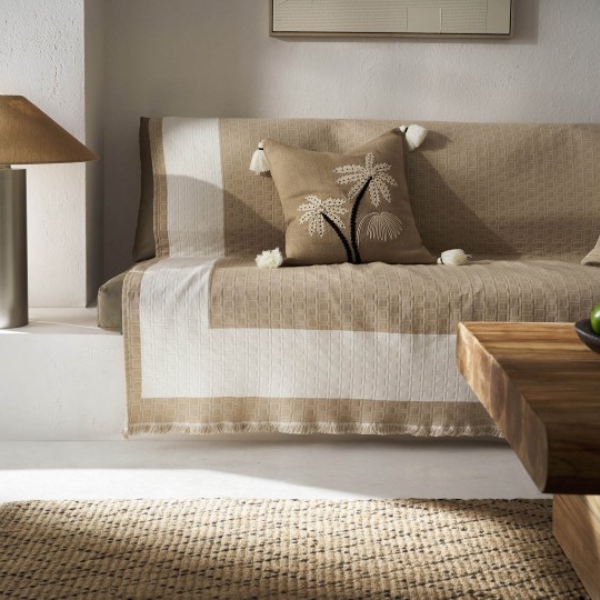 Ριχτάρι Διθέσιου 180x250cm GOFIS HOME Solenne Almond Beige 591/06