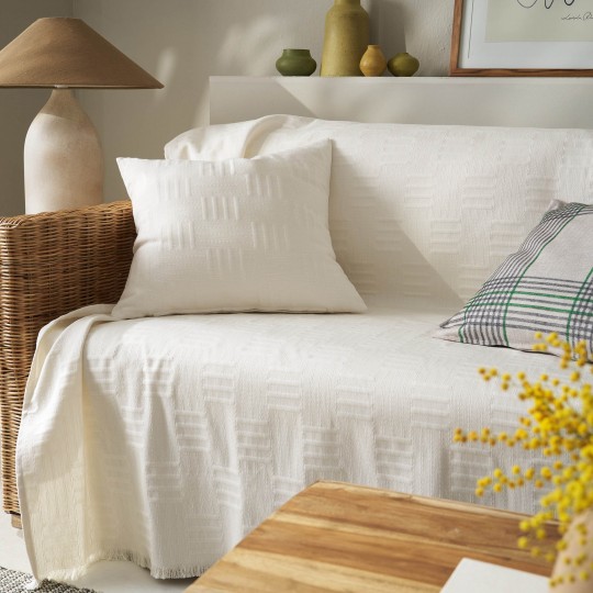 Ριχτάρι Τριθέσιου 180x300cm GOFIS HOME Calyra Ivory 654/05