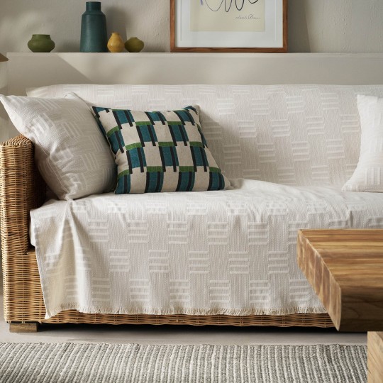 Ριχτάρι Τριθέσιου 180x300cm GOFIS HOME Calyra Natural Beige 654/06