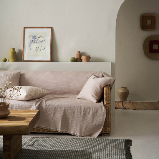 Ριχτάρι Τετραθέσιου 180x350cm GOFIS HOME Calyra Warm Beige 654/21