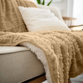 Κουβερτάκι  καναπέ 135x175cm GOFIS HOME  Nellie Craft Beige      725/04