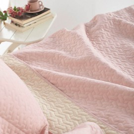 Σετ Κουβρλι 220x240cm με μαξιλαροθήκες Dusty Pink 740