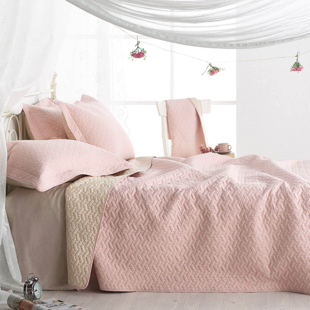 Σετ Κουβρλι 220x240cm με μαξιλαροθήκες Dusty Pink 740