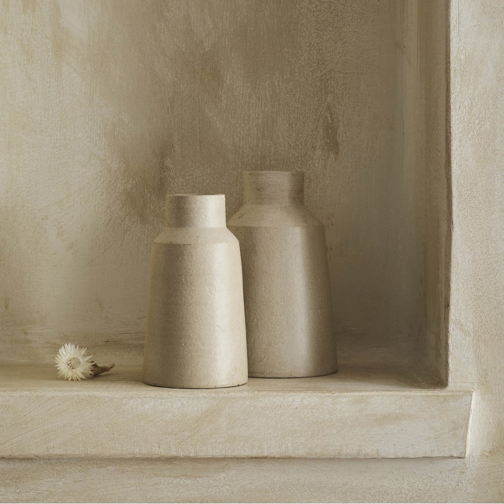 Πήλινο δοχείο O9cm Ύψος: 16cm GOFIS HOME  Livana Off White 168