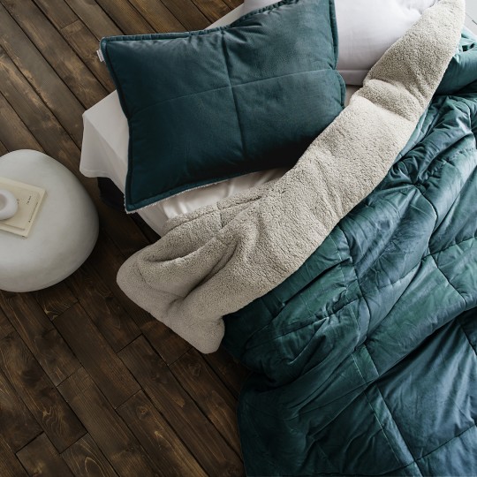 Πάπλωμα-Κουβέρτα 170x220cm GOFIS HOME  Teddy Jean Blue 407/18
