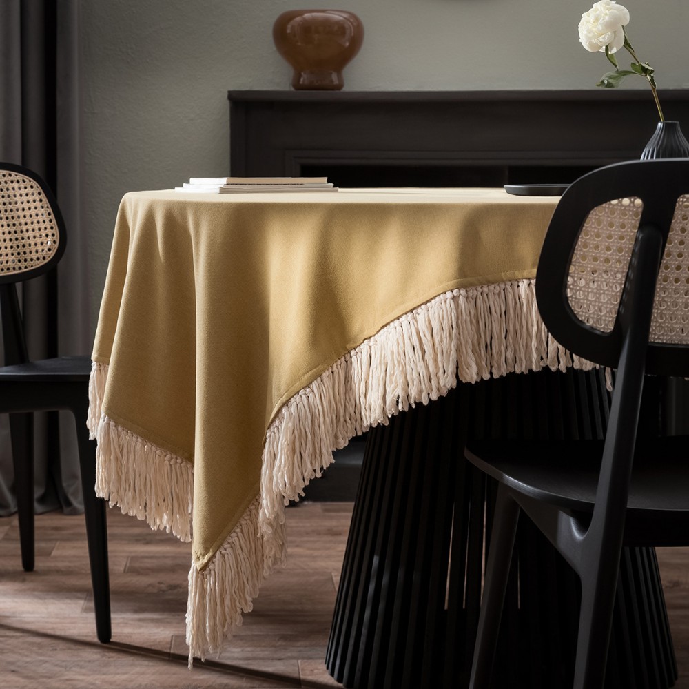 Τραπεζομάντηλο 165x165cm GOFIS HOME Cersei Champagne 453/ 37