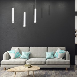 Milagro - LED Κρεμαστό 3φωτο Φωτιστικό Alba 15W Λευκό