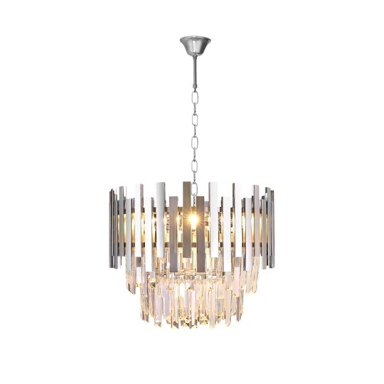 Milagro - Κρεμαστό Φωτιστικό Πολύφωτο Aspen Chrome Ø45cm