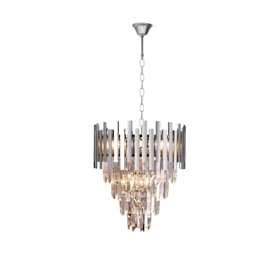 Milagro - Κρεμαστό Φωτιστικό Πολύφωτο Aspen Chrome Ø45cm