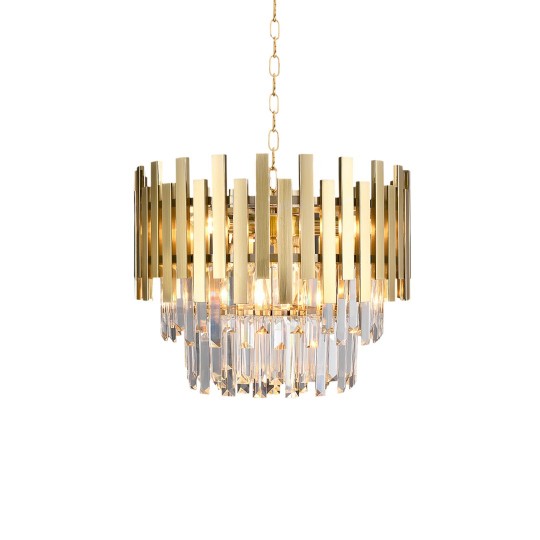 Milagro - Κρεμαστό Φωτιστικό Πολύφωτο Aspen Gold 6xE14 Ø45cm