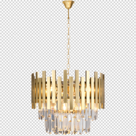 Milagro - Κρεμαστό Φωτιστικό Πολύφωτο Aspen Gold 6xE14 Ø45cm