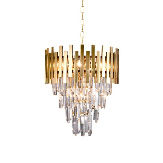 Milagro - Κρεμαστό Φωτιστικό Πολύφωτο Aspen Gold 9xE14 Ø45cm