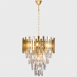 Milagro - Κρεμαστό Φωτιστικό Πολύφωτο Aspen Gold 9xE14 Ø45cm