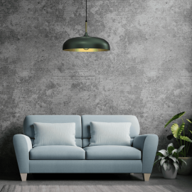 Milagro - Κρεμαστό Φωτιστικό Lincoln 45cm Πράσινο Χρυσό