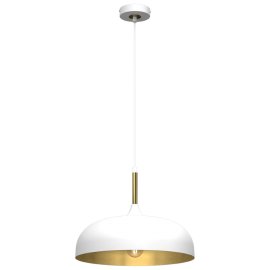 Milagro - Κρεμαστό Φωτιστικό Lincoln 35cm Λευκό Χρυσό