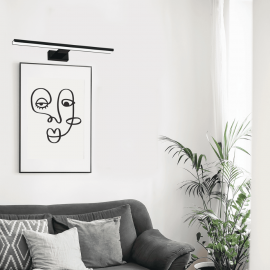 Milagro - LED Απλίκα Τοίχου Pinto 12W 50cm Μαύρο