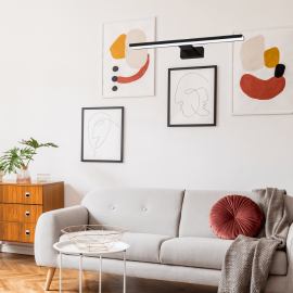 Milagro - LED Απλίκα Τοίχου Pinto 12W 50cm Μαύρο