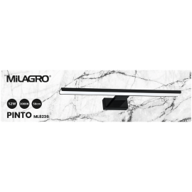 Milagro - LED Απλίκα Τοίχου Pinto 12W 50cm Μαύρο