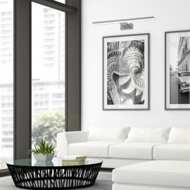 Milagro - LED Απλίκα Τοίχου Pinto 12W 50cm Ασημί