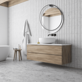 Milagro - LED Απλίκα Τοίχου Saturno IP44 46W 80cm Μαύρο