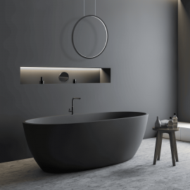 Milagro - LED Κρεμαστό Φωτιστικό Saturno IP44 28W 50cm Μαύρο