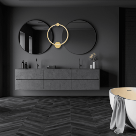 Milagro - LED Φωτιστικό Τοίχου Saturno IP44 25W 50cm Χρυσό