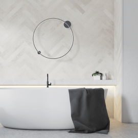 Milagro - LED Φωτιστικό Τοίχου Saturno IP44 46W 80cm Μαύρο