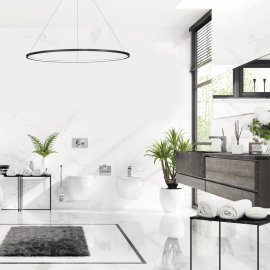 Milagro - LED Κρεμαστό Φωτιστικό Saturno 120cm Μαύρο