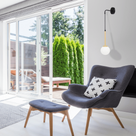 Milagro - Απλίκα Τοίχου Parma Μαύρο Μπρονζέ