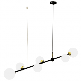 Milagro - Κρεμαστό Φωτιστικό Pop Ø148cm 6xE14 Μαύρο Με Χρυσό