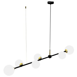 Milagro - Κρεμαστό Φωτιστικό Pop Ø148cm 6xE14 Μαύρο Με Χρυσό