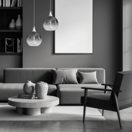 Milagro - Κρεμαστό Φωτιστικό Monte Ø20cm Ασημί