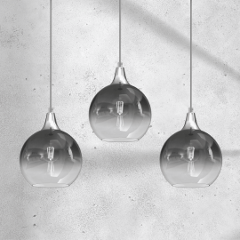 Milagro - Κρεμαστό 3φωτο Φωτιστικό Monte Ασημί