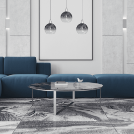 Milagro - Κρεμαστό 3φωτο Φωτιστικό Monte Ασημί